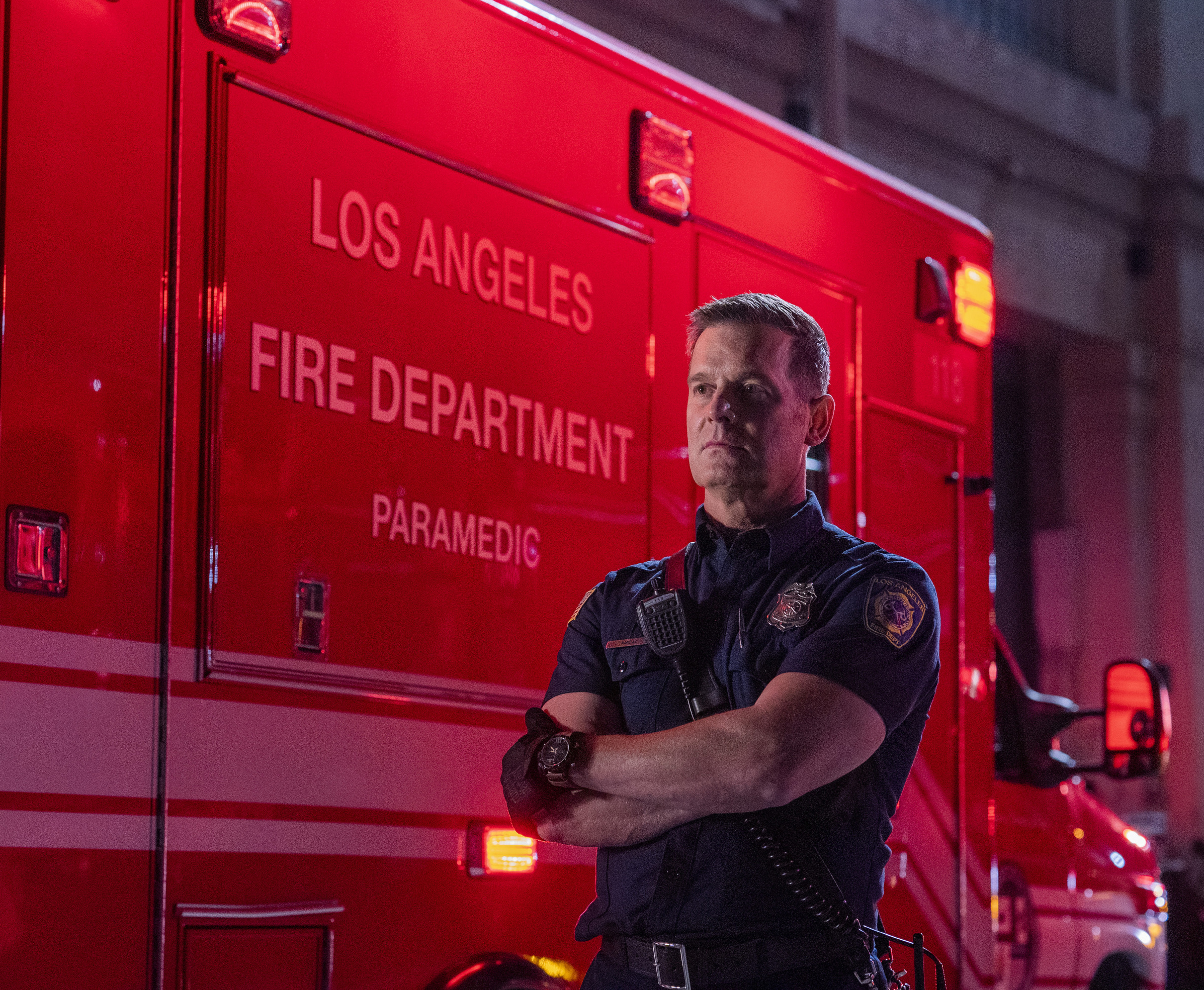 9-1-1: Peter Krause in the “Desperate Measures” episode of 9-1-1 airing Monday, Oct. 4 (8:00-9:00 PM ET/PT) on FOX. © 2021 FOX MEDIA LLC. CR: Jack Zeman /FOX. 9-1-1: Peter Krause in the “Desperate Measures” episode of 9-1-1 airing Monday, Oct. 4 (8:00-9:00 PM ET/PT) on FOX. © 2021 FOX MEDIA LLC. CR: Jack Zeman /FOX.