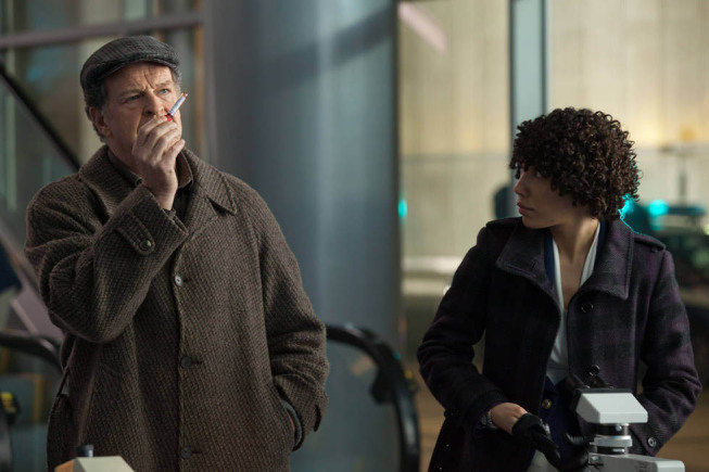 FRINGE: In the first of a two-part season finale, Walter (John Noble, L) and Astrid (Jasika Nicole, R) investigate a crime scene in the "Brave New World, Part 1 of 2" episode of FRINGE airing Friday, May 4 (9:00-10:00 PM ET/PT) on FOX. ©2012 Fox Broadcasting Co. CR: Liane Hentscher/FOX FRINGE: In the first of a two-part season finale, Walter (John Noble, L) and Astrid (Jasika Nicole, R) investigate a crime scene in the "Brave New World, Part 1 of 2" episode of FRINGE airing Friday, May 4 (9:00-10:00 PM ET/PT) on FOX. ©2012 Fox Broadcasting Co. CR: Liane Hentscher/FOX