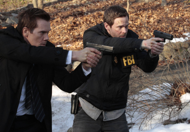 THE FOLLOWING:Ryan Hardy (Kevin Bacon, L) and Weston (Shawn Ashmore, R) capture one of Joe's followers in the "Havenport" episode of THE FOLLOWING airing Monday, April 15 (9:00-10:00 PM ET/PT) on FOX. ©2013 Fox Broadcasting Co. CR: Giovanni Rufino/FOX THE FOLLOWING:Ryan Hardy (Kevin Bacon, L) and Weston (Shawn Ashmore, R) capture one of Joe's followers in the "Havenport" episode of THE FOLLOWING airing Monday, April 15 (9:00-10:00 PM ET/PT) on FOX. ©2013 Fox Broadcasting Co. CR: Giovanni Rufino/FOX