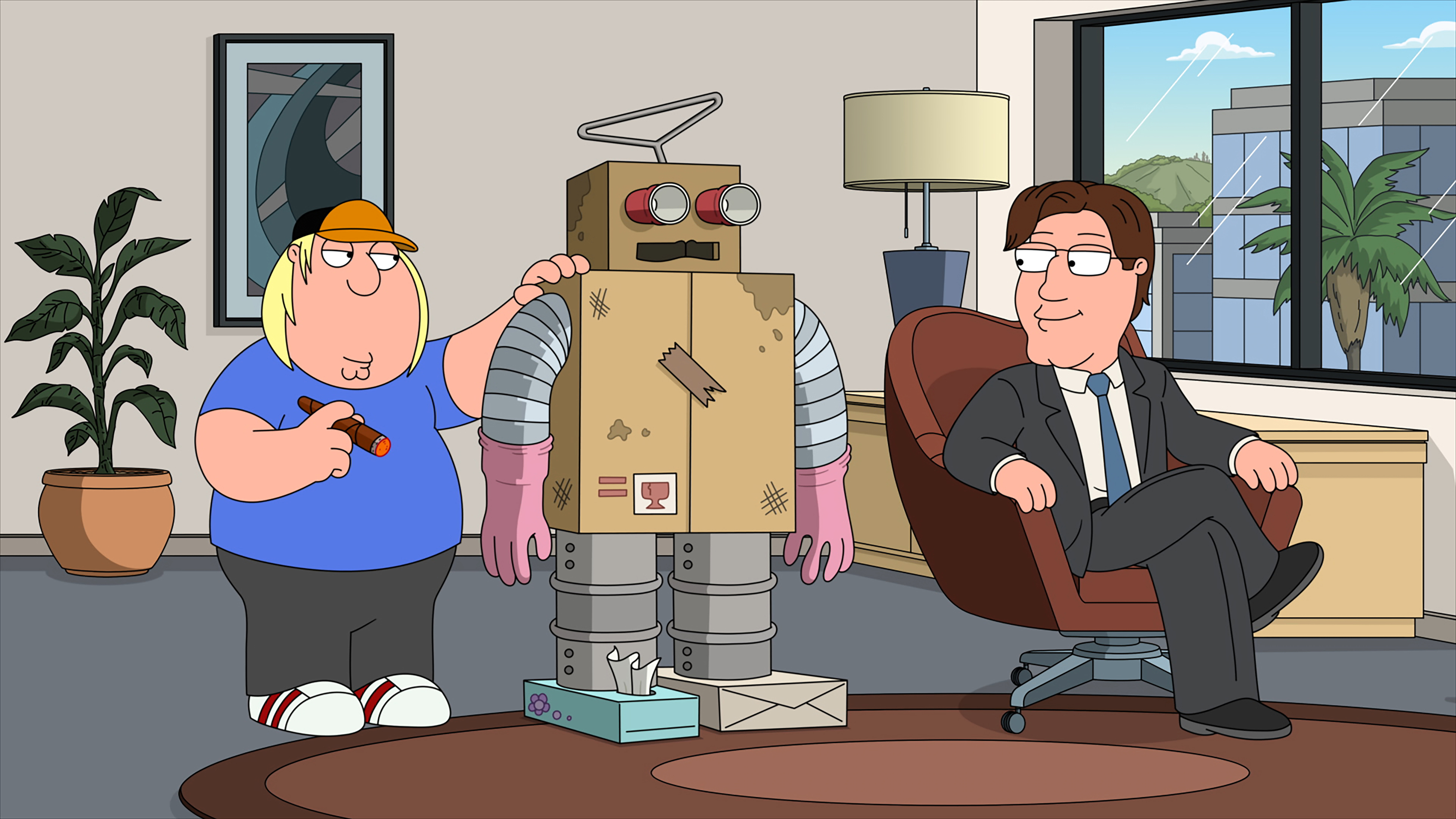 FAMILY GUY: With network TV dying, Kevin James enlists Peter’s help to regain popularity
before he disappears forever in the “The Return of the King (of Queens)” episode of FAMILY GUY airing Sunday, Dec. 17th (9:30-10:00 PM ET/PT) on FOX. FAMILY GUY © 2023 by 20th Television FAMILY GUY: With network TV dying, Kevin James enlists Peter’s help to regain popularity
before he disappears forever in the “The Return of the King (of Queens)” episode of FAMILY GUY airing Sunday, Dec. 17th (9:30-10:00 PM ET/PT) on FOX. FAMILY GUY © 2023 by 20th Television