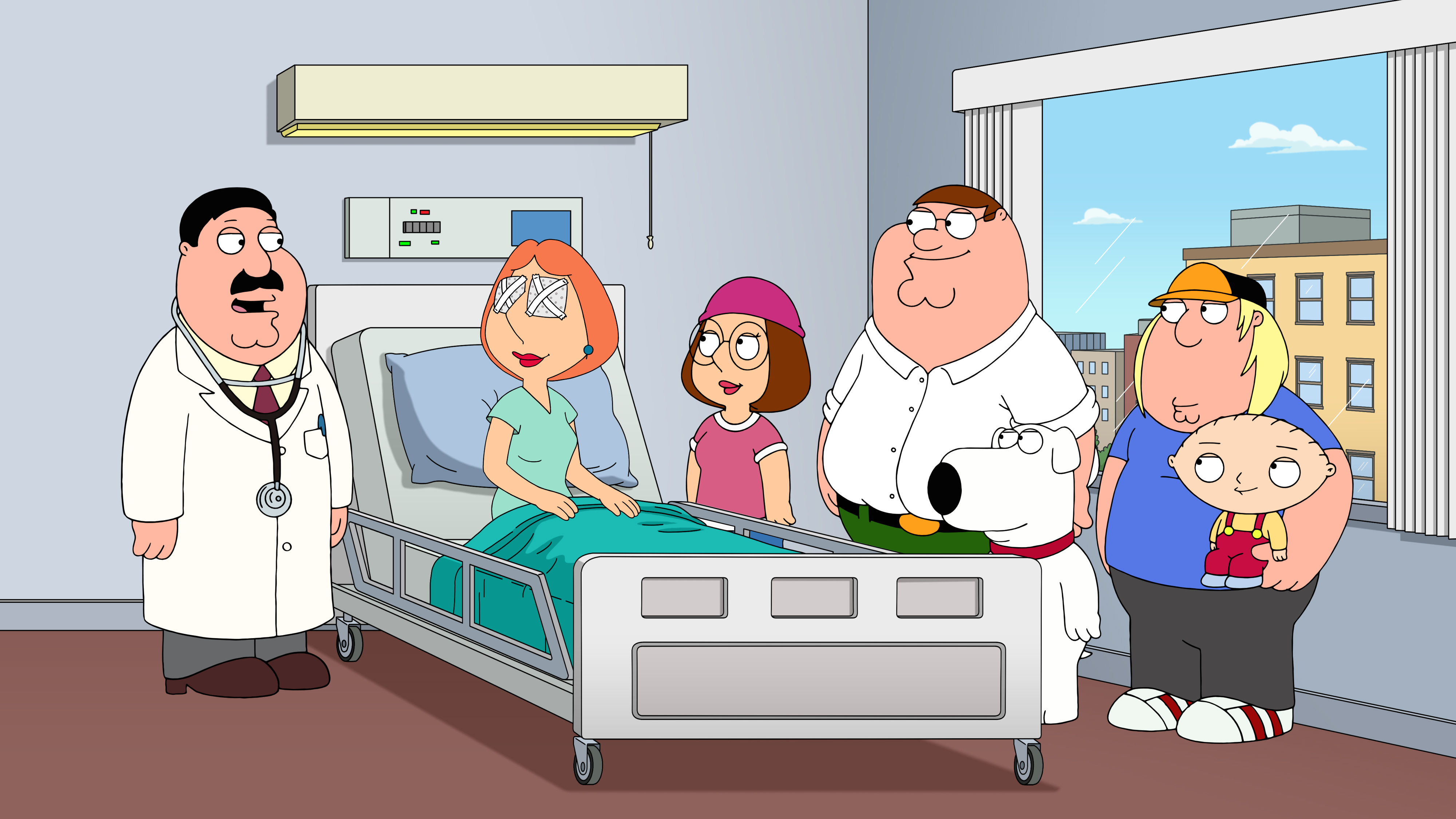 With her vision waning, Lois elects to get LASIK surgery, but exploits her new disability for monetary gain. Meanwhile, Peter, Chris and Stewie must partake in all the activities with Doug that his father neglects in the “LASIK Instinct” season premiere episode of FAMILY GUY airing Sunday, Sept. 26 (9:30-10:00 PM ET/PT) on FOX. FAMILY GUY © 2021 by 20th Television. With her vision waning, Lois elects to get LASIK surgery, but exploits her new disability for monetary gain. Meanwhile, Peter, Chris and Stewie must partake in all the activities with Doug that his father neglects in the “LASIK Instinct” season premiere episode of FAMILY GUY airing Sunday, Sept. 26 (9:30-10:00 PM ET/PT) on FOX. FAMILY GUY © 2021 by 20th Television.