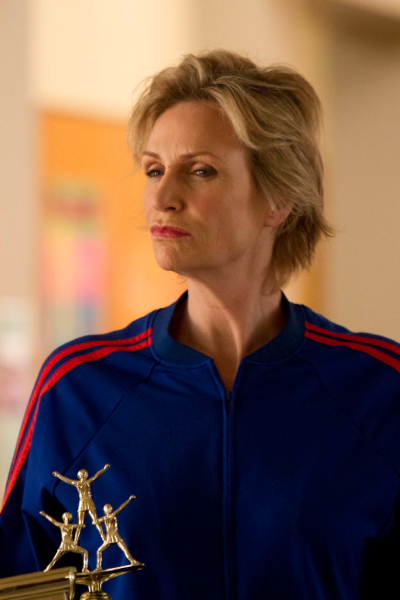 GLEE: Sue (Jane Lynch) is up to no good in the "Shooting Star" episode of GLEE airing Thursday, April 11 (9:00-10:00 PM ET/PT) on FOX. ©2013 Fox Broadcasting Co. CR: Adam Rose/FOX GLEE: Sue (Jane Lynch) is up to no good in the "Shooting Star" episode of GLEE airing Thursday, April 11 (9:00-10:00 PM ET/PT) on FOX. ©2013 Fox Broadcasting Co. CR: Adam Rose/FOX