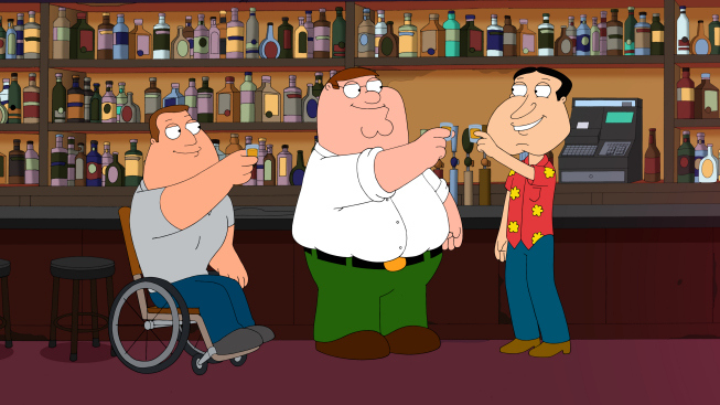 FAMILY GUY:  Peter, Quagmire and Joe visit Harvard University in the  all-new "The Giggity Wife" episode of FAMILY GUY airing Sunday, Jan. 27 (9:00-9:30 PM ET/PT) on FOX.  FAMILY GUY ™ and © 2013 TCFFC ALL RIGHTS RESERVED. FAMILY GUY:  Peter, Quagmire and Joe visit Harvard University in the  all-new "The Giggity Wife" episode of FAMILY GUY airing Sunday, Jan. 27 (9:00-9:30 PM ET/PT) on FOX.  FAMILY GUY ™ and © 2013 TCFFC ALL RIGHTS RESERVED.