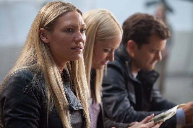 FRINGE: Olivia (Anna Torv, L), Etta (guest star Georgina Haig, C) and Peter (Josh Jackson, R) encounter a strange subculture of people devoted to recording human history in the "The Recordist" episode of FRINGE airing Friday, Oct. 12  (9:00-10:00 PM ET/PT) on FOX. ©2012 Fox Broadcasting Co. CR: Liane Hentscher/FOX FRINGE: Olivia (Anna Torv, L), Etta (guest star Georgina Haig, C) and Peter (Josh Jackson, R) encounter a strange subculture of people devoted to recording human history in the "The Recordist" episode of FRINGE airing Friday, Oct. 12  (9:00-10:00 PM ET/PT) on FOX. ©2012 Fox Broadcasting Co. CR: Liane Hentscher/FOX