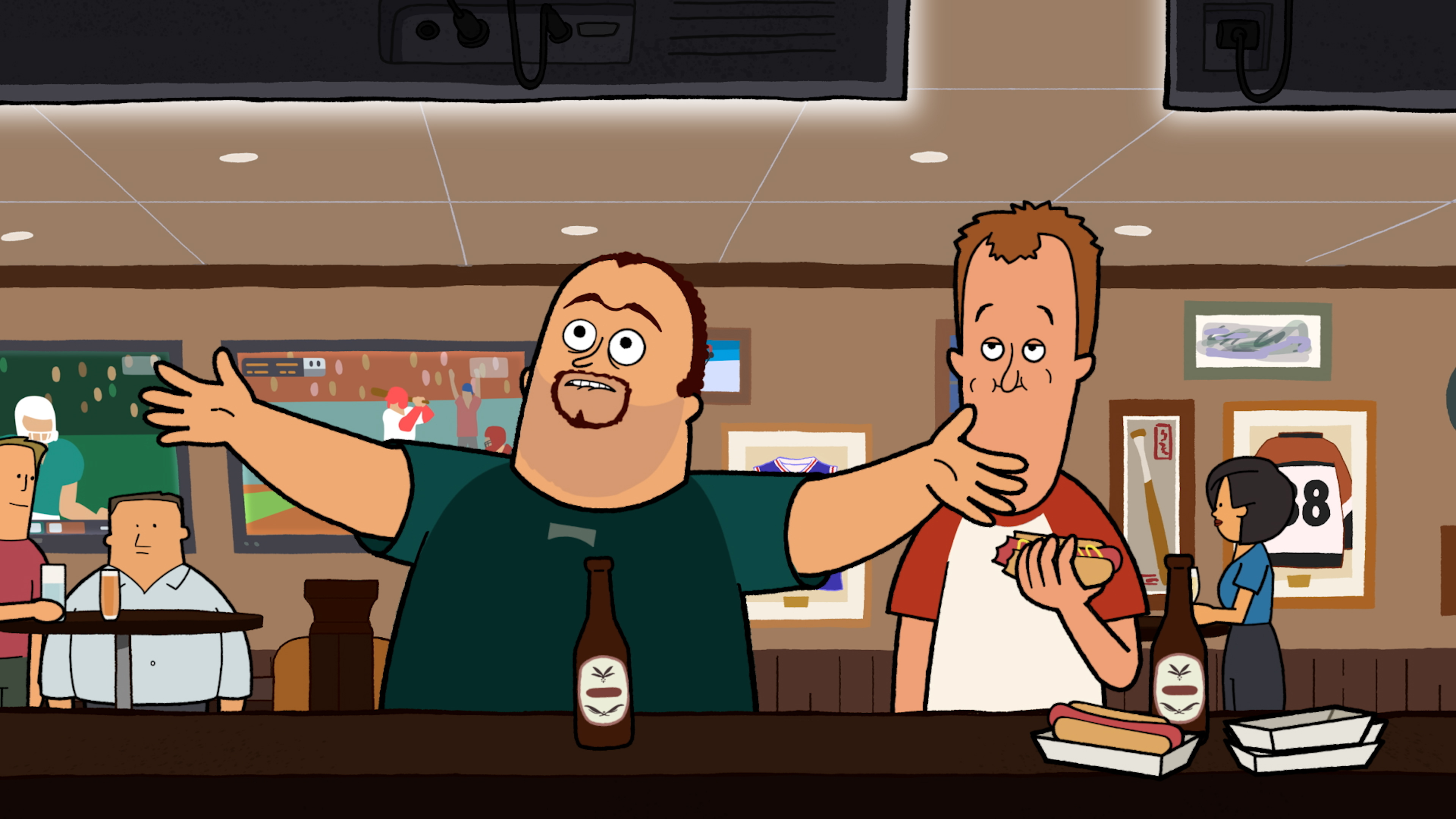 UNIVERSAL BASIC GUYS:  From FOX’s Emmy Award-winning animation house, Bento Box Entertainment, and Sony Pictures Television, all-new animated comedy UNIVERSAL BASIC GUYS premieres this Fall on FOX.  © 2024 by FOX Media Inc. UNIVERSAL BASIC GUYS:  From FOX’s Emmy Award-winning animation house, Bento Box Entertainment, and Sony Pictures Television, all-new animated comedy UNIVERSAL BASIC GUYS premieres this Fall on FOX.  © 2024 by FOX Media Inc.